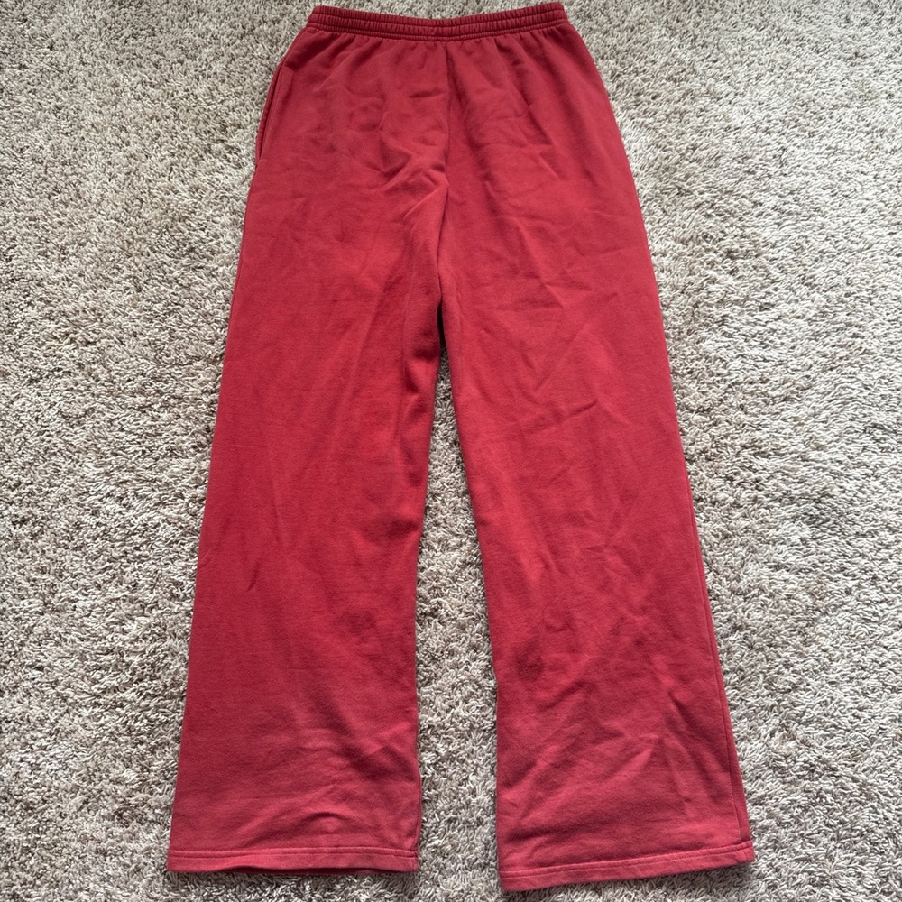 Brandy Melville Anastasia Red Wide Leg Sweatpants MCH002L-Z087 One Size